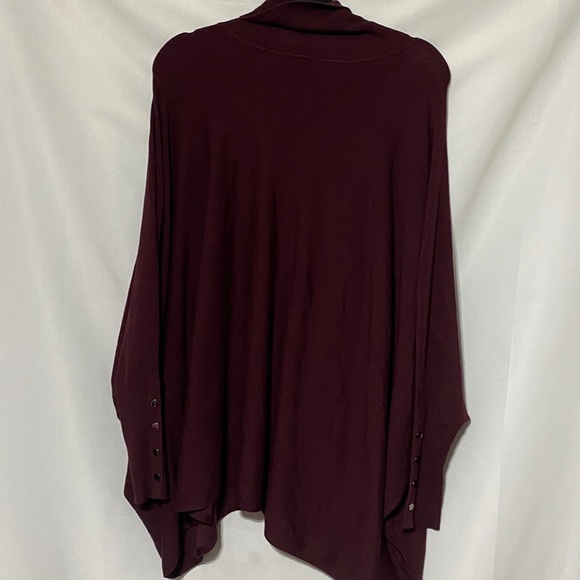 ALFANI WO SIZE LARGE DEEP WINE COLOR OVERSIZED SOFT COWL NECK SWEATER CLEAN - Picture 9 of 10